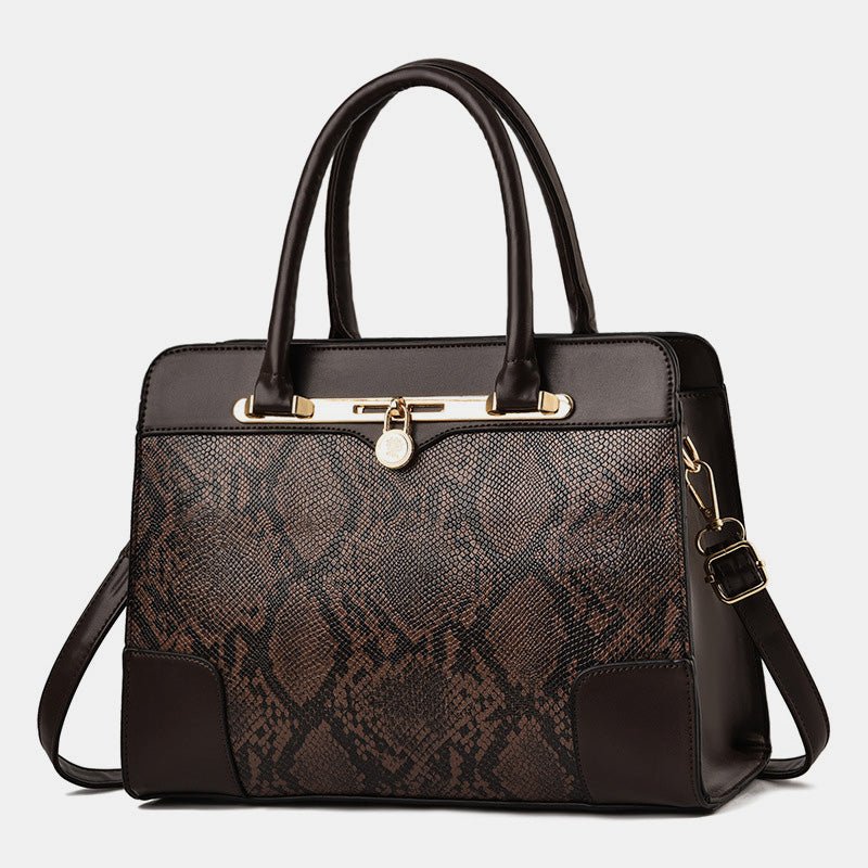 Vintage Women's Top - Handle Satchel Purses Work Tote Shoulder Bag with Long Strap