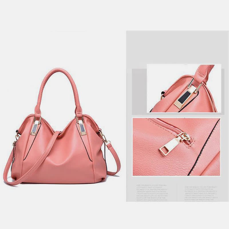 Women's Leather Tote Shoulder Bag | Top - Handle Satchel Hobo Purse