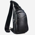 Large Capacity Genuine Leather Sling Bag for Men – Versatile Crossbody Chest Bag