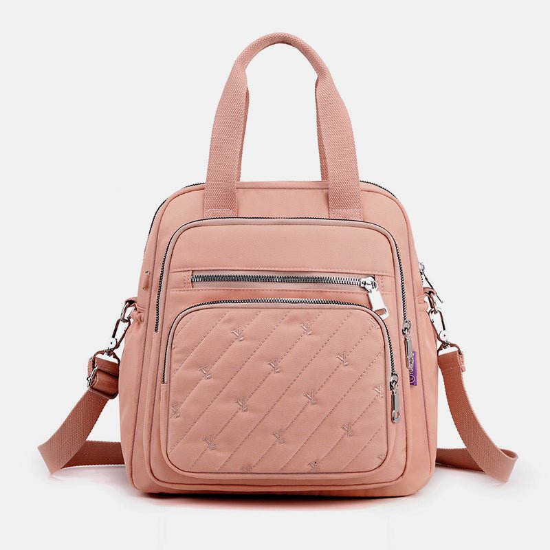 Multifunctional Lightweight Embossing Handbag – Crossbody & Backpack