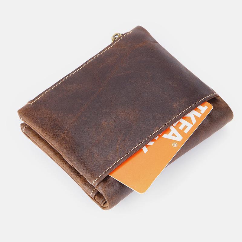 Multifunctional Double Zipper Vintage Wallet – Stylish and Practical