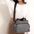 Women's Canvas Hobo Handbag – Multi - Pocket Shoulder Tote & Crossbody Bag