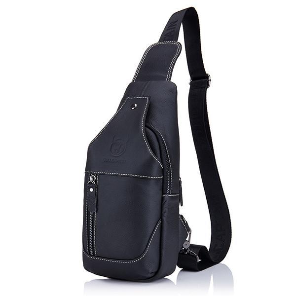 Men's Genuine Leather Sling Bag – Vintage Crossbody Backpack, Waterproof and Durable