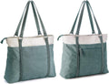 Women Laptop Tote Bag for Work – Lightweight Splice Canvas 15.6 Inch Handbag Purse
