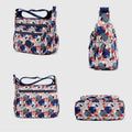 Large Capacity Waterproof Floral Crossbody Bag for Women – Stylish Shoulder Bag with Multiple Pockets