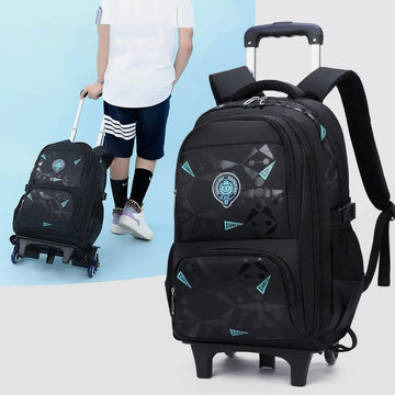 Multifunctional rolling backpack for teens and students