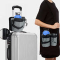 Portable water bottle holder pouch with two bottle pockets