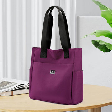 Waterproof lightweight nylon tote shoulder bag