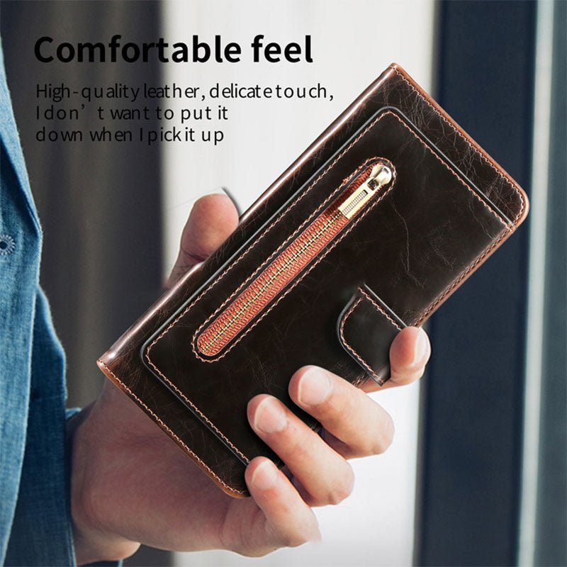 PU leather iPhone wallet case with card slot