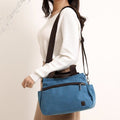 Women's Canvas Hobo Handbag – Multi - Pocket Shoulder Tote & Crossbody Bag