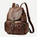 Women's vintage vegan leather backpack purse