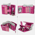 RFID GenuineLeather Multi - Card Buckle Wallet
