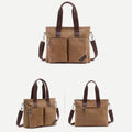 Unisex Canvas Shoulder Bag – Retro Casual Handbag & Work Tote