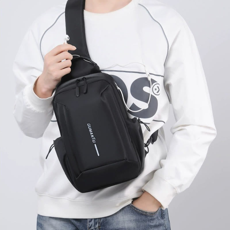 Men's large capacity travel chest sling bag