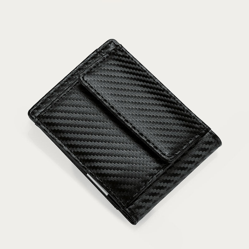 Minimalist Multi - Slot Bifold Card Holder RFID Blocking Wallet with Cash Clip