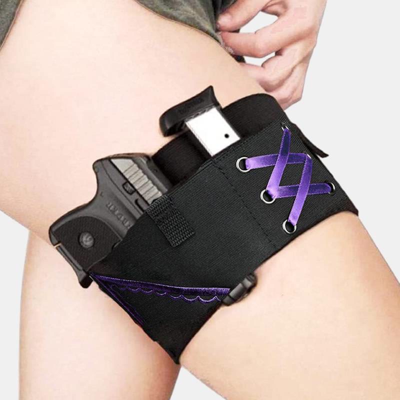 Women's drop leg thigh holster bag