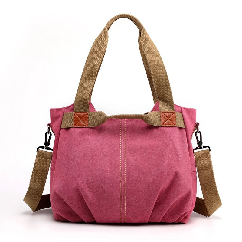 Large capacity canvas messenger shoulder bag