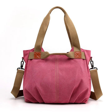 Large capacity canvas messenger shoulder bag