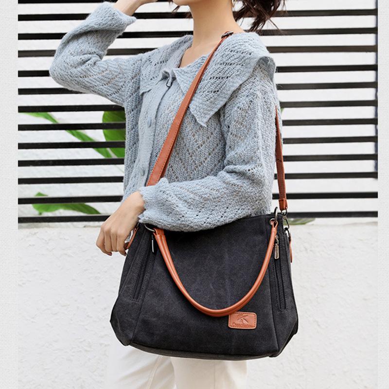 Large Capacity Casual Canvas Crossbody Bag for Women – Stylish & Practical