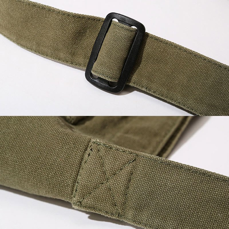 Multi - Pocket Canvas Crossbody Bag for Women | Retro Lightweight Shoulder Bag