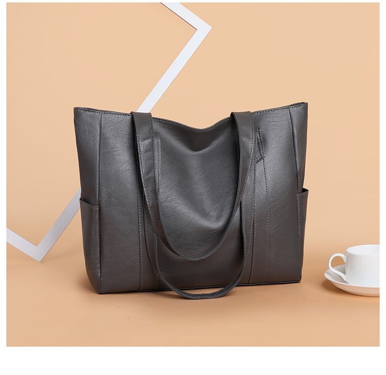 Solid color simple Large Capacity Tote Bag