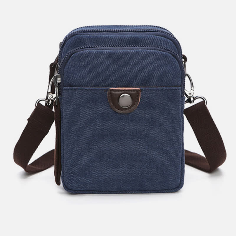 Belt Loop Holster Phone Purse - Small Canvas Crossbody Side Shoulder Bag