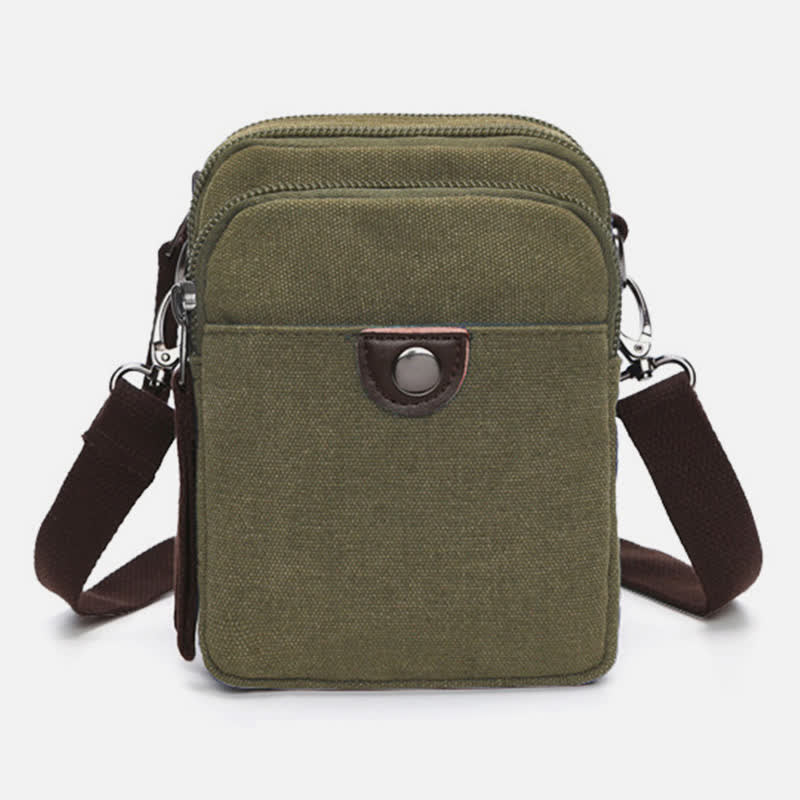 Belt Loop Holster Phone Purse - Small Canvas Crossbody Side Shoulder Bag