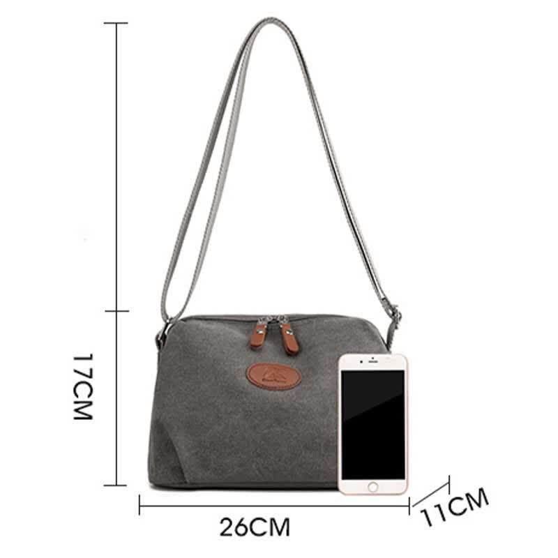 Lightweight Canvas Crossbody Bag for Women | Small Shoulder Purse