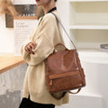 Women's Anti - theft Leather Backpack – Stylish & Secure Travel Handbag