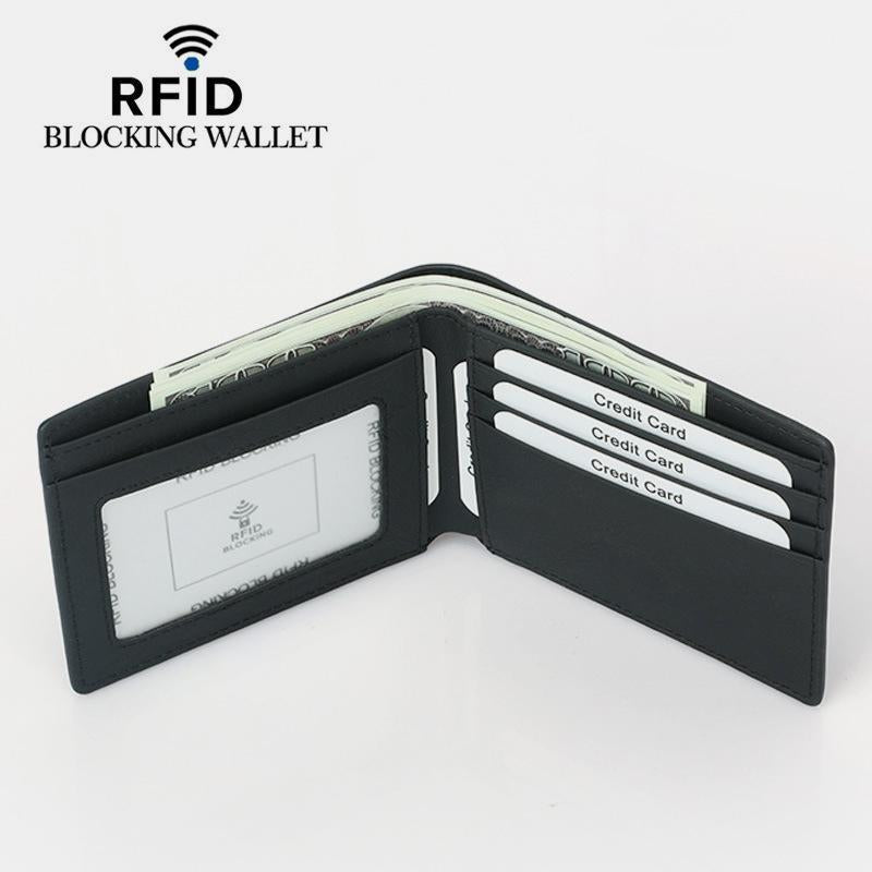 Genuine Leather RFID Blocking Slim Wallet