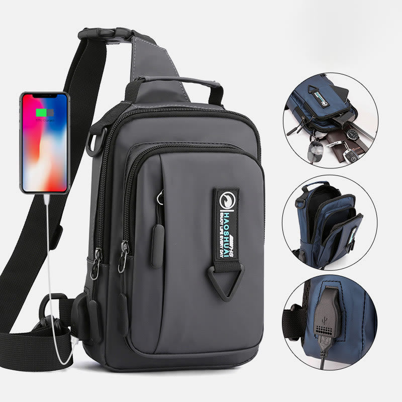 Men's waterproof crossbody sling travel bag