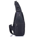 Men's Genuine Leather Sling Bag – Vintage Crossbody Backpack, Waterproof and Durable