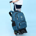 Rolling Wheels Backpack for Teens & Students – Multifunctional Travel Bookbag with Adjustable Straps