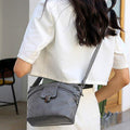 Retro Faux Leather Crossbody Bag for Women – Small Shoulder Purse for Daily Use