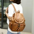 Vegan Leather Backpack for Women – Vintage Casual Daypack Purse for Ladies & Girls