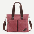 Unisex Canvas Shoulder Bag – Retro Casual Handbag & Work Tote