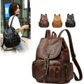 Vegan Leather Backpack for Women – Vintage Casual Daypack Purse for Ladies & Girls