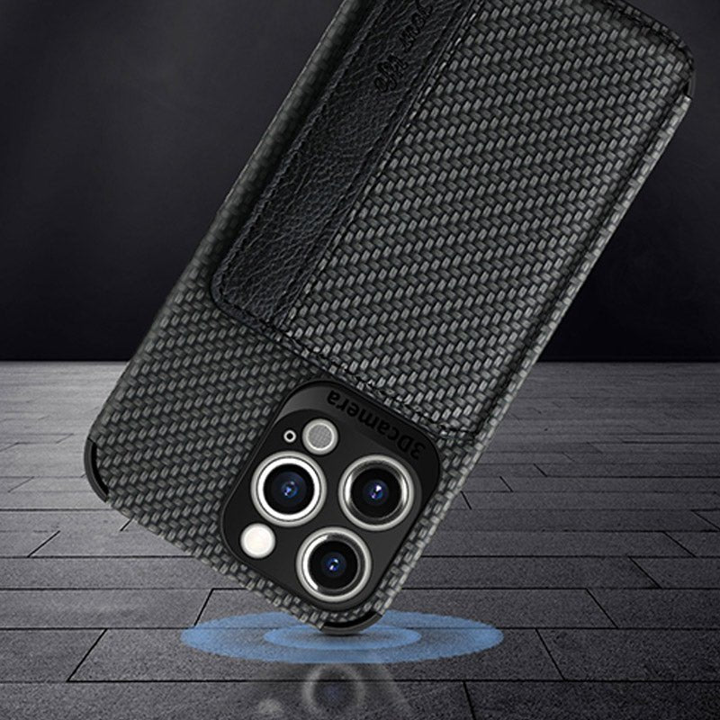 RFID Blocking Phone Case Wallet with Card Holder Kickstand for iPhone