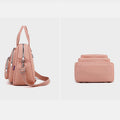 Multifunctional Lightweight Embossing Handbag – Crossbody & Backpack