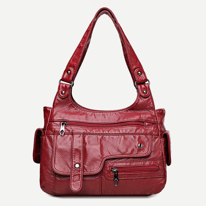 Women's double compartment hobo tote bag