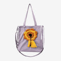 Pet Carrier for Small Animals - Travel Canvas Shoulder Bag with Cute Lion Design