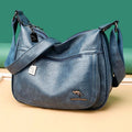 Women’s Soft Leather Double Compartment Crossbody Bag – Stylish & Practical Shoulder Bag