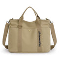 Reusable water-resistant canvas shoulder tote bag