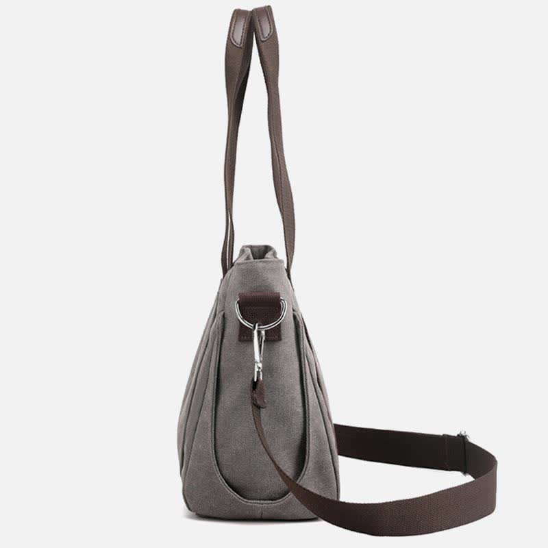 Women's Canvas Tote Shoulder Handbag – Casual Crossbody Purse Work Bag