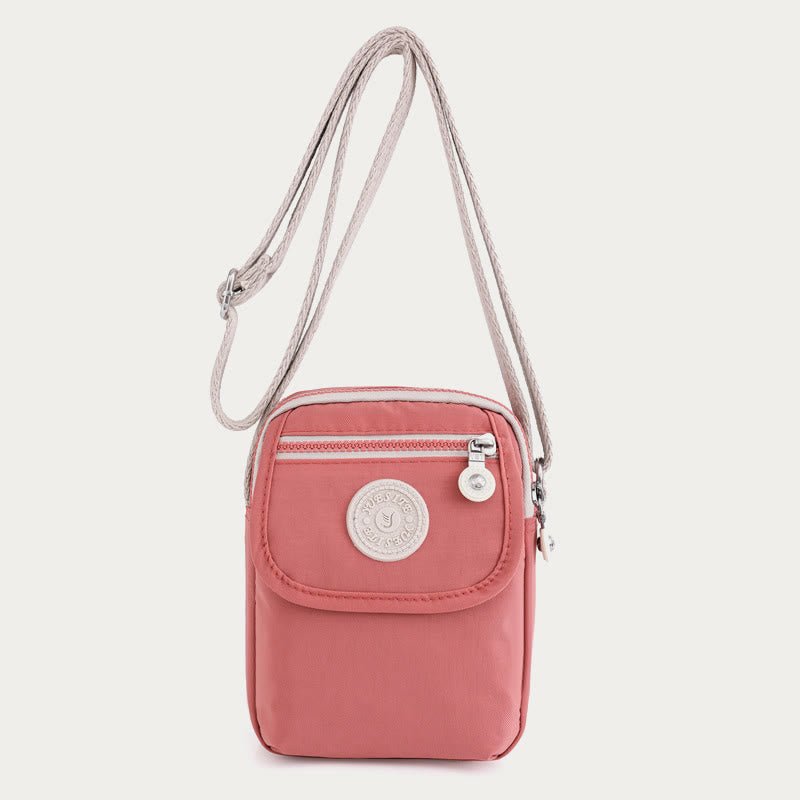 Mini Crossbody Bag – Waterproof Nylon Simple Solid Color Shopping Bag