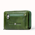 Genuine leather two fold multifunction short wallet