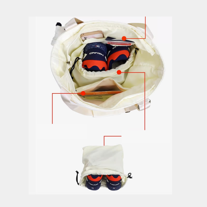 Women's nylon badminton racket shoulder bag