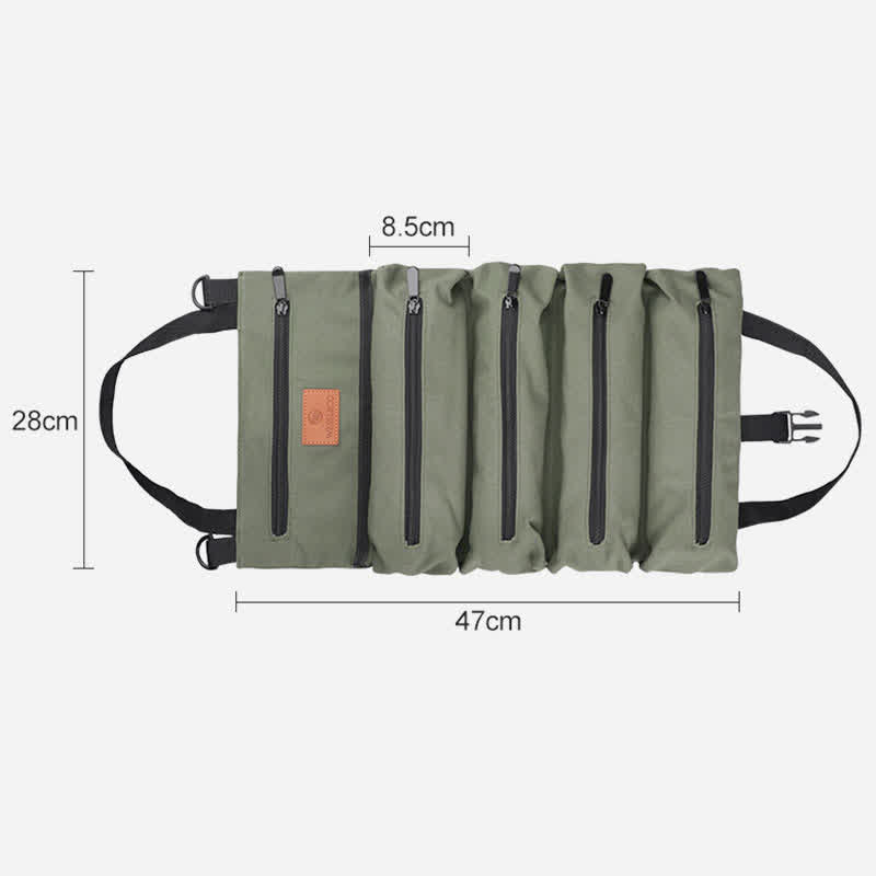 Tool Roll Bag Organizer – Heavy Duty Tool Handbag with 5 Tool Pouches