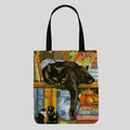 Cute kitty canvas tote shoulder bag