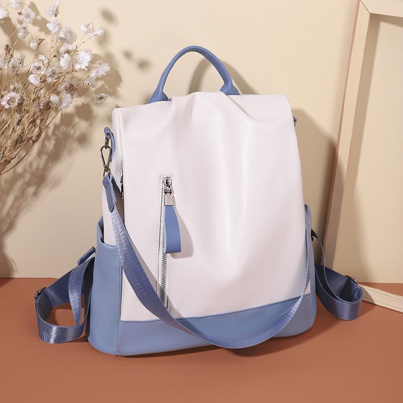 Women’s Leather Convertible Backpack Purse – Anti - Theft Travel Daypack & Shoulder Bag